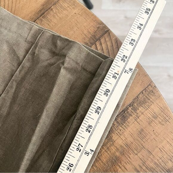Soft Surroundings Corduroy Wide Leg Pants Size L Front Zip High Rise - Picture 7 of 7